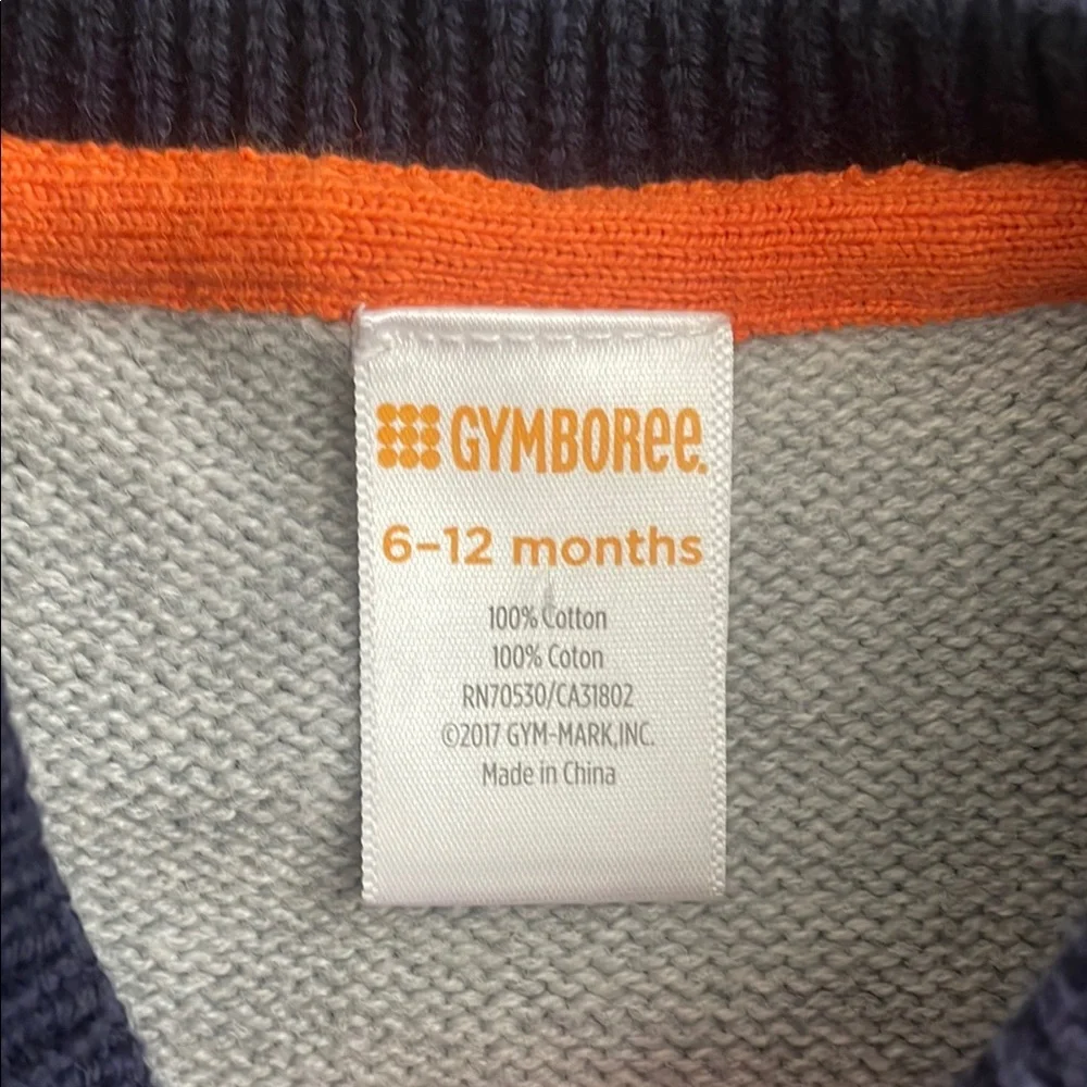 Gymboree Baby Boy Fox Sweater - Gray and Navy - Picture 3 of 5